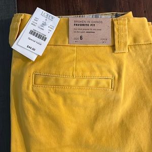 Yellow J.Crew Capri Pants